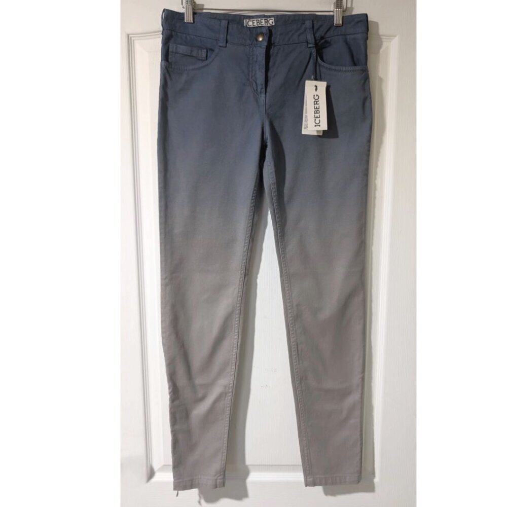 Iceberg | Ombre Ankle-Zip Skinny Jeans In Grey/Blue